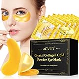 25 Paar Augenpads, 24K Gold Puder Gel Collagen Augenmaske, Premium Anti Aging,Anti-Falten,Feuchtigkeitscreme für Augenfalten,Entfernen Sie Augentaschen,Unteraugen, Augenringe, Geschwollene Augen