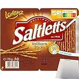 Lorenz Saltletts Sticks Vollkorn Salzstangen mit Meersalz (175g Packung) + usy Block