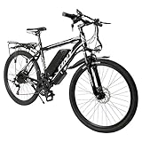 KumuJ E Bike 26 Zoll Elektrofahrrad Damen Herren,Electric Bike City-Elektrofahrrad mit Abnehmbarer 48V/10AH Lithium Elektrizität, 250W Motor (5 Etagen Klappregal höhenverstellbar)