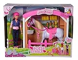 Simba 105733527 - Steffi Love Horse Stable, Großer Pferdestall mit Steffi im Reitoutfit, Pferd und viel Zubehör, 29cm, Für Kinder ab 3 Jahren geeignet