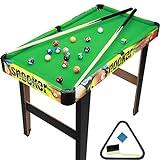 TY-Pool Table MMM@ Billardtisch Home Kindersportspielzeug Umweltfreundlich Amerikanischer Standard Billardtisch Qualitätsschläger Große Kapazität Ballnetz Rutschfester Bodenwinkel