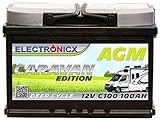 Electronicx Wohnwagen AGM Batterie 100Ah 12V - Mover...