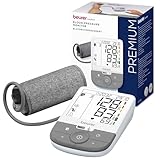 Beurer BM 53 Oberarm-Blutdruckmessgerät, made in Europe, klinisch validiert, Erkennung von Vorhofflimmern (AFib) zur Schlaganfallprävention, mit Risikoindikator, für Armumfänge von 22-42cm, XL-Display