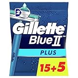 Gilette BlueII Plus-Einwegklingen für Männer, 20 Stück