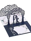 Guiffly Pop Up Hochzeitskarte, Hochzeitskarten Glückwunsch mit hochwertigem Umschlag, Hochzeitskarte 3D für Hochzeitseinladungen, Hochzeitsglückwünsche, Hochzeitstag, Verlobung, Beichte
