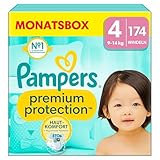 Pampers Baby Windeln Größe 4, Premium Protection, Windeln...