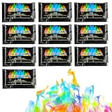 Buntes Feuer, Buntes Feuerpulver, Magical Flame, 10 X 10g Farbe Zauberpulver Feuer, Magic Fire Pulver, Neon Flames, für Lagerfeuer und Außenkamine, Party, Halloween und Weihnachte, Outdoor Events