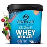 Bodylab24 Clear Whey Isolate 720g Waldfrucht-Eistee, Eiweiß-Shake aus bis zu 96% hochwertigem Molkenprotein-Isolat, erfrischend fruchtiger Drink, Whey Protein-Pulver kann den Muskelaufbau unterstützen