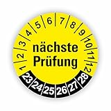 Fassbender-Druck PRÜFPLAKETTEN - Hochwertige Prüfetiketten FD-4 NÄCHSTE WARTUNG Ø 30mm - Selbstklebende PVC-Folie - Wartungsetiketten für Prüfung - Prüfplakette für Prüfungsnachweis (10 Stück)