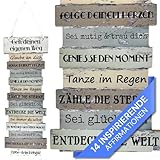 Bada Bing Wandschild Lebenseinstellung Motivation - Gehe deinen eigenen Weg - ca. 41 x 15 cm Familie Schulkind Jugendweihe Bild Planken Optik Holz Spruch Schild Geschenk Wandbild 09