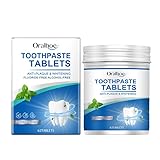 62 Stück Zahnpasta Tabletten Toothpaste Tablets Zahnputztabletten Feste Zahnpasta Kautabletten Repariert Den Zahnschmelz und Erfrischt Den Atem für Den Außenbereich Geeignet