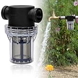 Asfrode Vorfilter für Hauswasserwerke und Gartenpumpen mit 200 mesh Edelstahlsieb, Inline-Maschensieb Wasserpumpe Filter, 20 mm Wasserpumpenfilter, Filter Pumpe, Vorfilter (1 Stück)