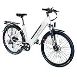 ZIMONDA E-Bike Herrn Damen 250W BAFANG Motor 28 Zoll Elektrofahrräder Große Reichweite 499Wh Akku mit Armaturenbrett Shimano 7 Gänge 25km/h bis zu 100 KM Mountain/City E Bike