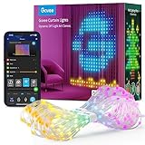 Govee Curtain Lights, 520 RGBIC LEDs Lichterkette Weihnachten Außen, DIY Lichtmuster, Smart LED Vorhang 86+ Modi, IP65 Wasserfest, kompatibel mit Alexa für Zimmer, Party, Weihnachten Deko (1,5×2m)