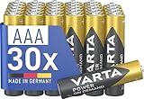 VARTA Batterien AAA, 30 Stück, Power on Demand, Alkaline, 1,5V, Vorratspac, smart, flexibel, leistungsstark, ideal für Computerzubehör, Smart Home Geräte, Made in Germany