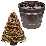 botle Weihnachtsbaumständer Christbaumständer Wassertank Blumentopf Kunststoff braun Ø30cm alle Baumarten Naturbaum Kunstbaum 15 Liter