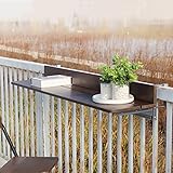 Freistehender faltbarer schwebender Schreibtisch, zusammenklappbarer Beistelltisch, Balkon, klappbarer Hängeländer, Barhebe-Klapptisch, Balkongeländer, Hängeschreibtisch, Balkondeck, Ta