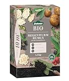 Dehner Bio Regenwurm-Humus, hochwertiger Universaldünger, Dünger für Gartenpflanzen, 100 % natürlich, organischer NPK-Dünger, mit Spurennährstoffen, 1.5 kg, bunt