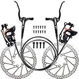 ShenZhenShiShiLiLan CNC Fahrrad-Scheibenbremsen-Set, hydraulische Bremse vorne und hinten aus Aluminiumlegierung für MTB Mountainbike, schwarz