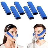 Tucnoeu 6 Stück CPAP Gurtbezüge Gesichtspads, CPAP Zubehör, Gurt-Komfort-Pads für CPAP-Masken, Weiche und Atmungsaktive CPAP Maske Pads, Blau