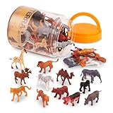 Terra 60-teilig Tierfiguren Sammlung Wildtiere Spielzeug Set...