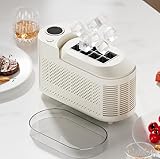 BAOSHISHAN Mini Eiswürfelsbereiter tragbar, 8 Stück quadratische Eiswürfel in 20 Minuten, Mini Eismaschine für Zuhause, Büro, Camping