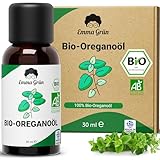 Emma Grün® Bio Oregano [100% Naturrein] - Oregano Oil mit +82% Carvacrol - Zertifiziertes Lebensmittel - Oreganoöl Bio 30ml - Ätherisches Öl Hochdosiert aus Griechenland - Öl Ätherische Öle