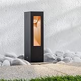 Lucande LED Wegeleuchte Sockelleuchte anthrazit 25 cm, Sockellampe IP54 Gartenlampe Aussenleuchte Garten Außenstehleuchte Außenlampe Wegelampe