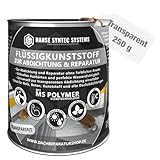 HSS Flüssigkunststoff für Abdichtung & Reparatur – UV- & witterungsbeständig – MS-Polymer – lösungsmittel- & bitumenfrei – Transparent – 250 g für ca. 0,7m²
