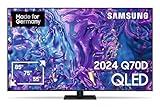 Samsung QLED 4K Q70D Fernseher 65 Zoll, Samsung TV mit AI Quantum Prozessor 4K, 4K AI Upscaling, Samsung Tizen OS, Motion Xcelerator 120 Hz, Smart TV, KI TV, GQ65Q70DATXZG, Deutsches Modell [2024]