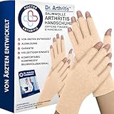 Von Ärzten Entworfen Arthrose Handschuhe/Kompressionshandschuhe, Wärmende Handschue für Frauen & Männer - Nützlich für Arthritis, Raynauds, RSI, Karpaltunnel [Hautfarbe, Offene Finger,