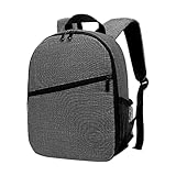 Kamerarucksack: Große wasserdichte Kameratasche für DSLR und spiegellose Ausrüstung, Reise-Fotografie-Rucksack mit personalisierten Trennwänden, gepolsterte Laptoptasche, Aufbewahrung für Len, Grau