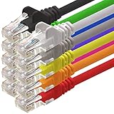 Netzwerkkabel Cat 6 10-Farben - 0,25m - (Set) - CAT6 Ethernet Kabel Lankabel 1000 Mbits Patchkabel