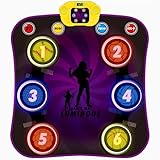 Tanzmatte Kinder Spielzeug Geschenke für Mädchen Jungen, Musikmatte mit Herausforderung Mod LED Bluethooth Musik Tanzpad Geburtstagsgeschenke, Spielzeug für Mädchen 3 4 5 6 7 8 9 10+ (Violett)