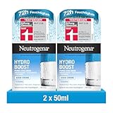 Neutrogena Hydro Boost Aqua Creme, Testsieger, parfümfreie Gesichtscreme mit Hyaluronsäure, Aminosäuren, Elektrolyten & Ceramiden, intensive Gesichtspflege für glatte & geschmeidige Haut (2x50 ml)