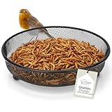 WILDLIFE HOME Futterschale Vögel Ø18cm, Metall I Bodenfutterstelle, Boden-Futterstation, Boden-Futterspender für Vögel I Vogelfutterspender für Vogelfutter Wildvögel ganzjährig