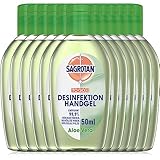 Sagrotan Hand-Desinfektionsgel mit Aloe Vera – Desinfektionsmittel für die Hände in praktischer Reisegröße – 12 x 50 ml