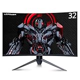 LC-POWER 32 Zoll Curved Gaming Monitor, 165 Hz, HDR10 und Freesync mit G-Sync-Kompatibilit?t, HDMI & DP für PS5 und PC. LC-M32-FHD-165-C-A