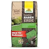 Neudorff NeudoHum RasenErde - Bio und torffreie Erde für schnelle Rasen-Samenkeimung, ideal für Rollrasen und dauerhaft grünen Rasen, 40 Liter