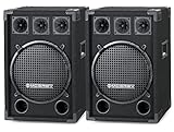 McGrey Paar DJ-1222 DJ PA Lautsprecher Box 30cm (12“) Subwoofer 1200W (Passiv, 2-Wege System, Holzgehäuse)