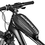 ROCKBROS Fahrrad Rahmentasche wasserdicht Oberrohrtasche für MTB Rennrad Faltrad Schwarz L 1,5L / M 1,1L