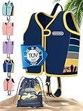 KIDVERSE Schwimmweste Kinder 3-6 Jahre - TÜV geprüfte Schwimmhilfe mit Bauchumfang bis 66cm - Schwimmhilfe Kinder 3-6 Jahre - Kinderschwimmweste zum Schwimmen Lernen - Komfort Schwimmweste Kind