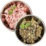 Barf-Snack hochwertiges Frostfutter - Sparpaket Ente & Blättermagen vom Rind (28kg x 1000g) biologisch artgerechtes Rohfleisch für Hunde & Katzen