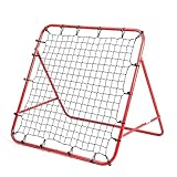 Amazing Tour Fußball-Rebounder aus Stahlrahmen Rot, 100 x 100 x 70 cm, ideal für Fußballtraining und andere Ballsportarten