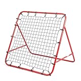 Amazing Tour Fußball-Rebounder aus Stahlrahmen Rot, 100 x 100 x 70 cm, ideal für Fußballtraining und andere Ballsportarten