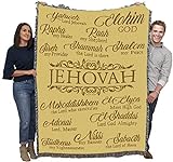 Jehovah Decke Leichte Decke Überwurf gewebt aus Baumwolle - Made in USA (72x54)