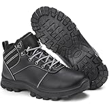 ricema Winterschuhe Herren Damen Winterstiefel Warm Gefüttert Schneestiefel Leicht Wasserdicht Wanderschuhe Trekkingschuhe Rutschfest Stiefel Unisex Boots,Schwarz 43 EU