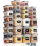 GoMaihe Vorratsdosen mit Deckel Luftdicht Aufbewahrungsbox: 27er Aufbewahrungsbox Küche Set für Mehl Müsli zucker