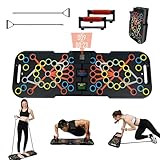 Surplex Faltbare 41-in-1 Push Up Rack Board System mit Handgriff Schlaufen Bändern＆Intelligenter Zähler, Push-Up-Bracket Board Muskeltraining System für Home Fitness Training Gym Übungsständer