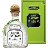 PATRÓN Silver Premium Tequila, 40% vol., 70cl / 700ml, in einer Limited-Edition Mexican Heritage-Dose, hergestellt aus 100% blauer Weber-Agave, handgefertigt in Mexiko, Verpackung kann variieren